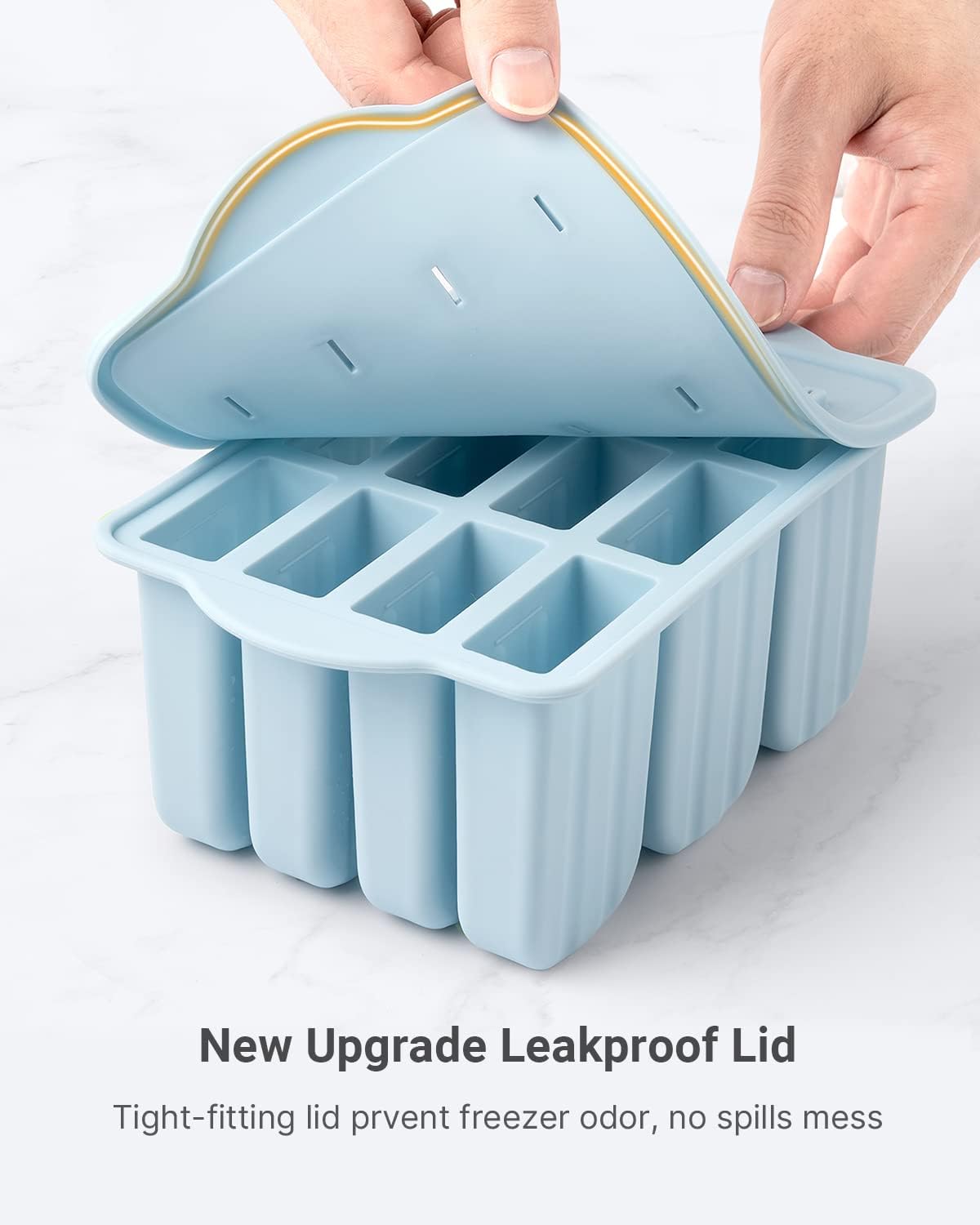 Popsicle Moulds, Meetrue 12-piece Silicone Popsicle Mould Set - Easy