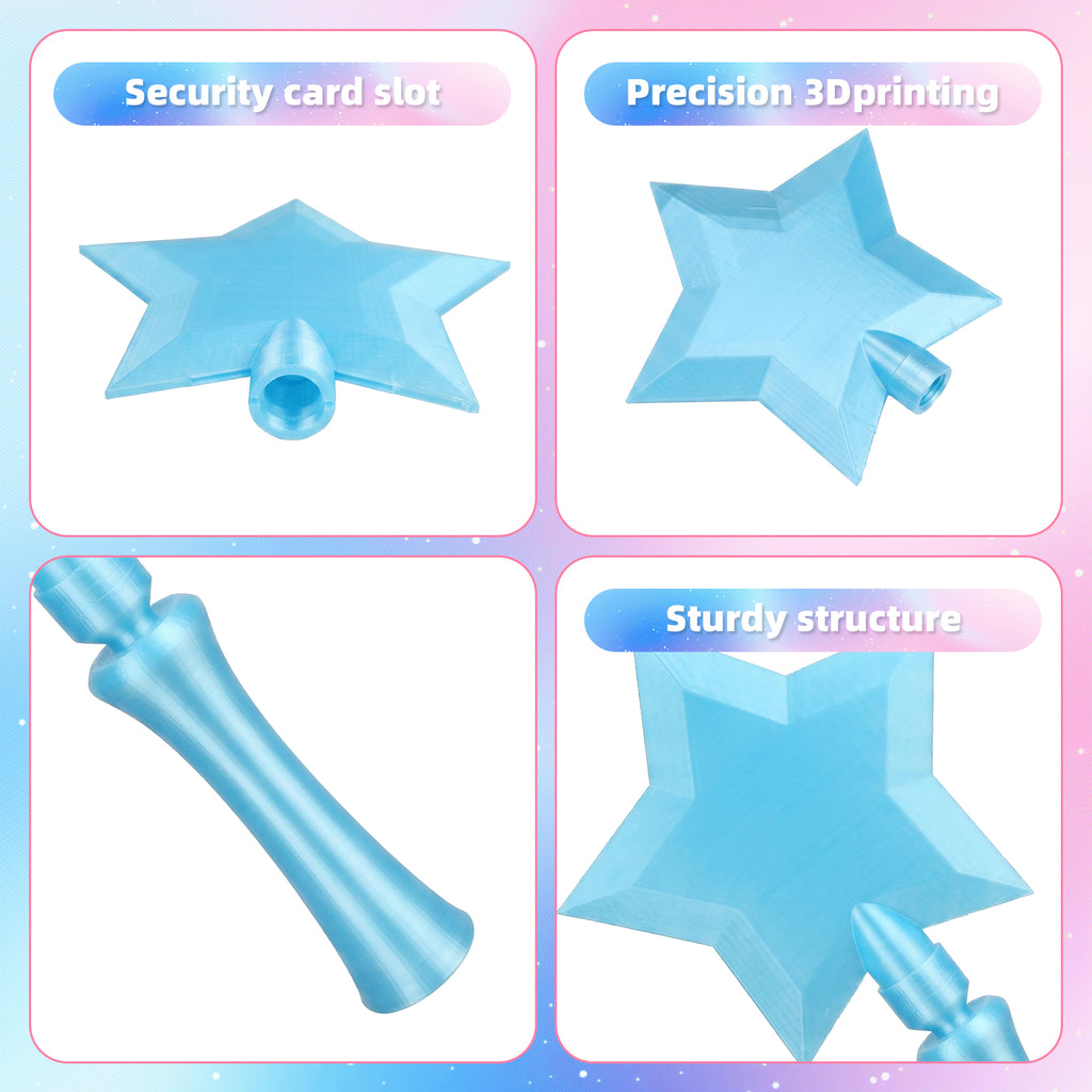 Star Wand Card Holder, 3D Printed Handheld Contactless Card Sleeve