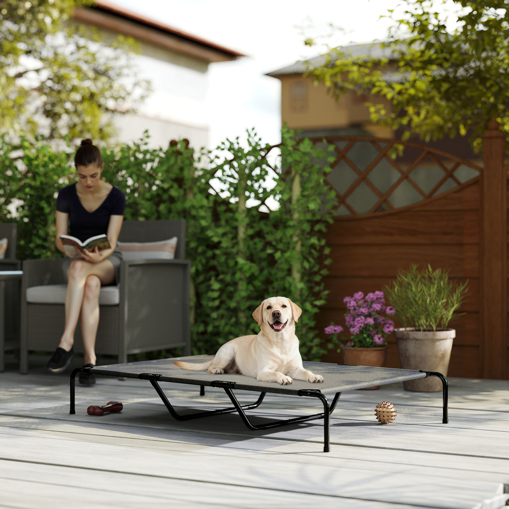 Elevated Dog Bed For Large Breeds Gray 60"L