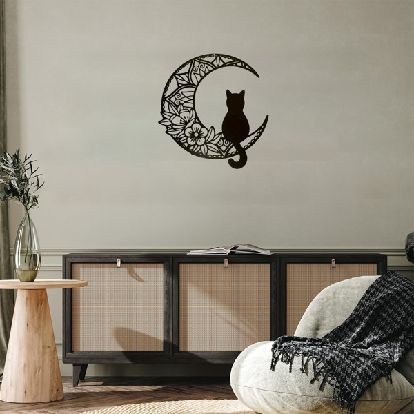 Bohemian Crescent Cat Wall Decor Pet Theme Home Decoration Christmas