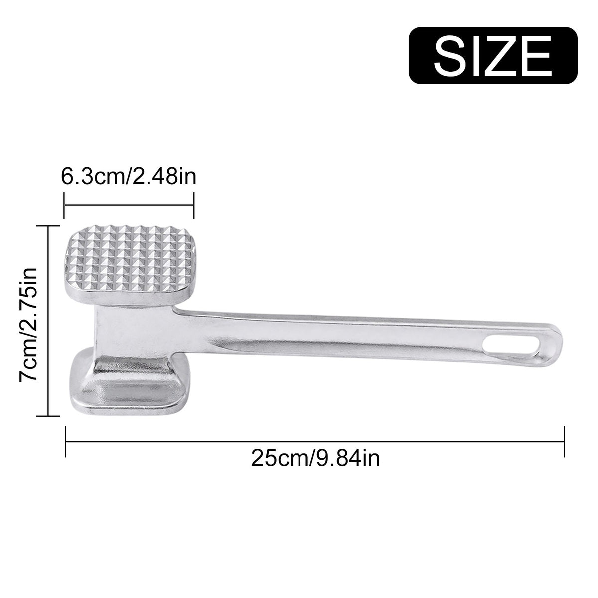 Dual Sided Meat Mallet Tenderizer Steak Chicken Beef Hammer Kitchen
