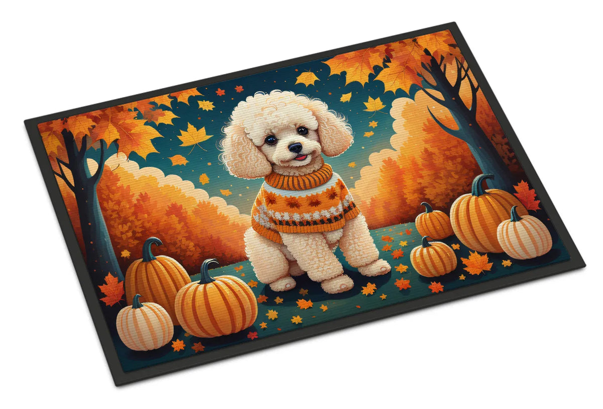Poodle Fall Doormat Front Door Mat Indoor Outdoor Rugs For Entryway