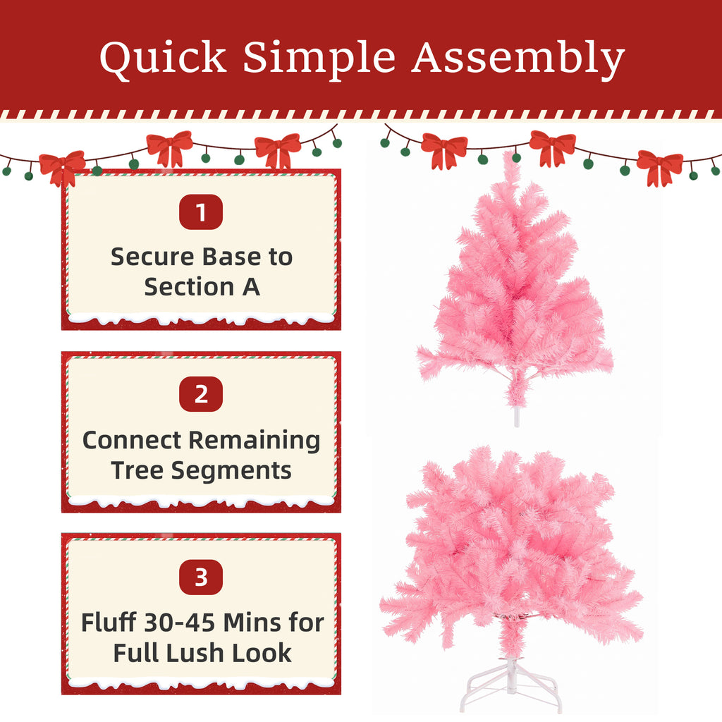 Prelit Christmas Tree, Realistic Spruce, With Metal Stand