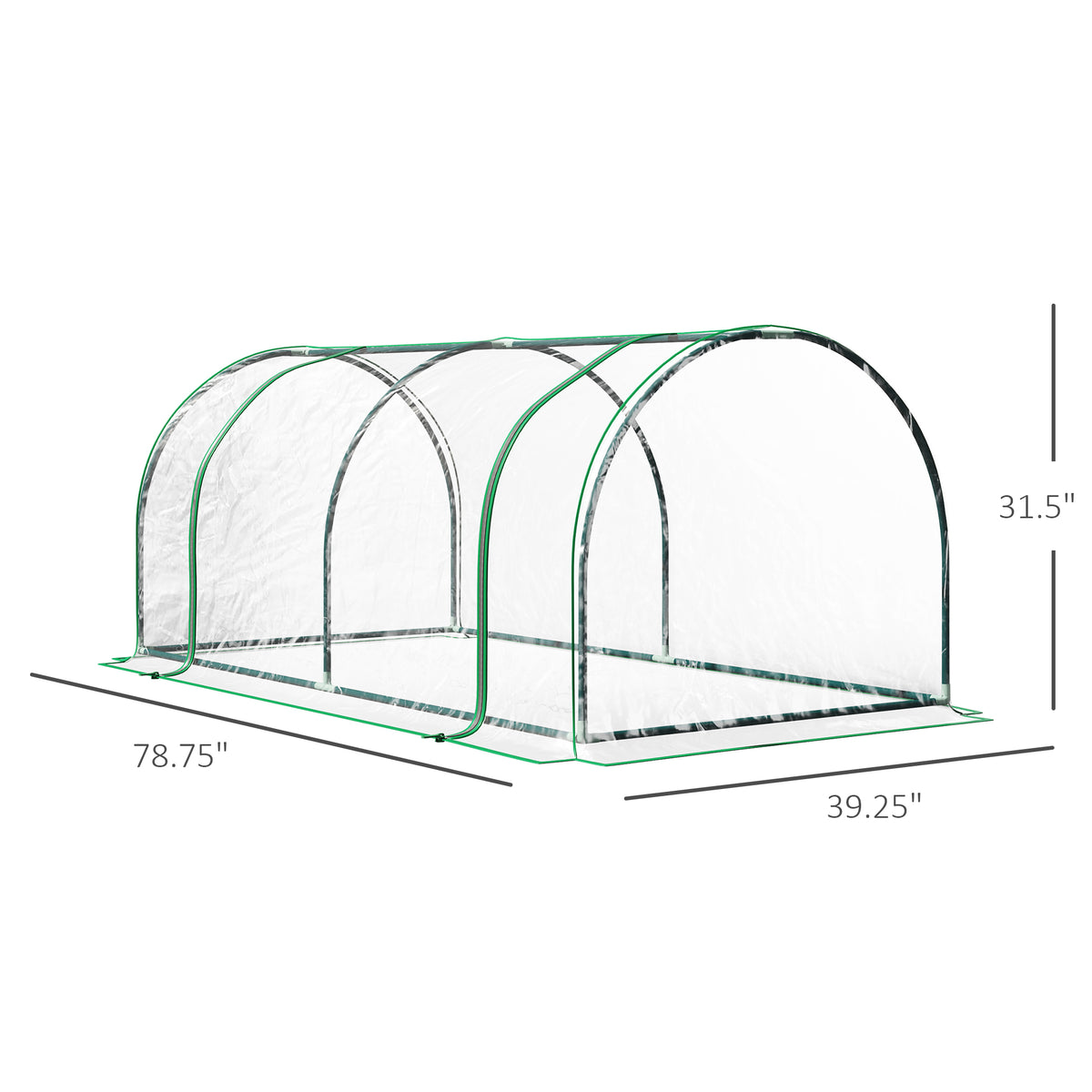 Portable Tunnel Greenhouse For Outdoor Garden House