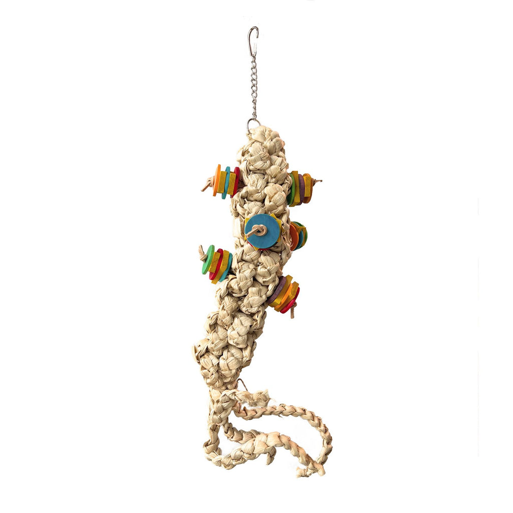 Parakeet Toys, Adventure Series Kraken Corn Husk Handmade Parrot Toy