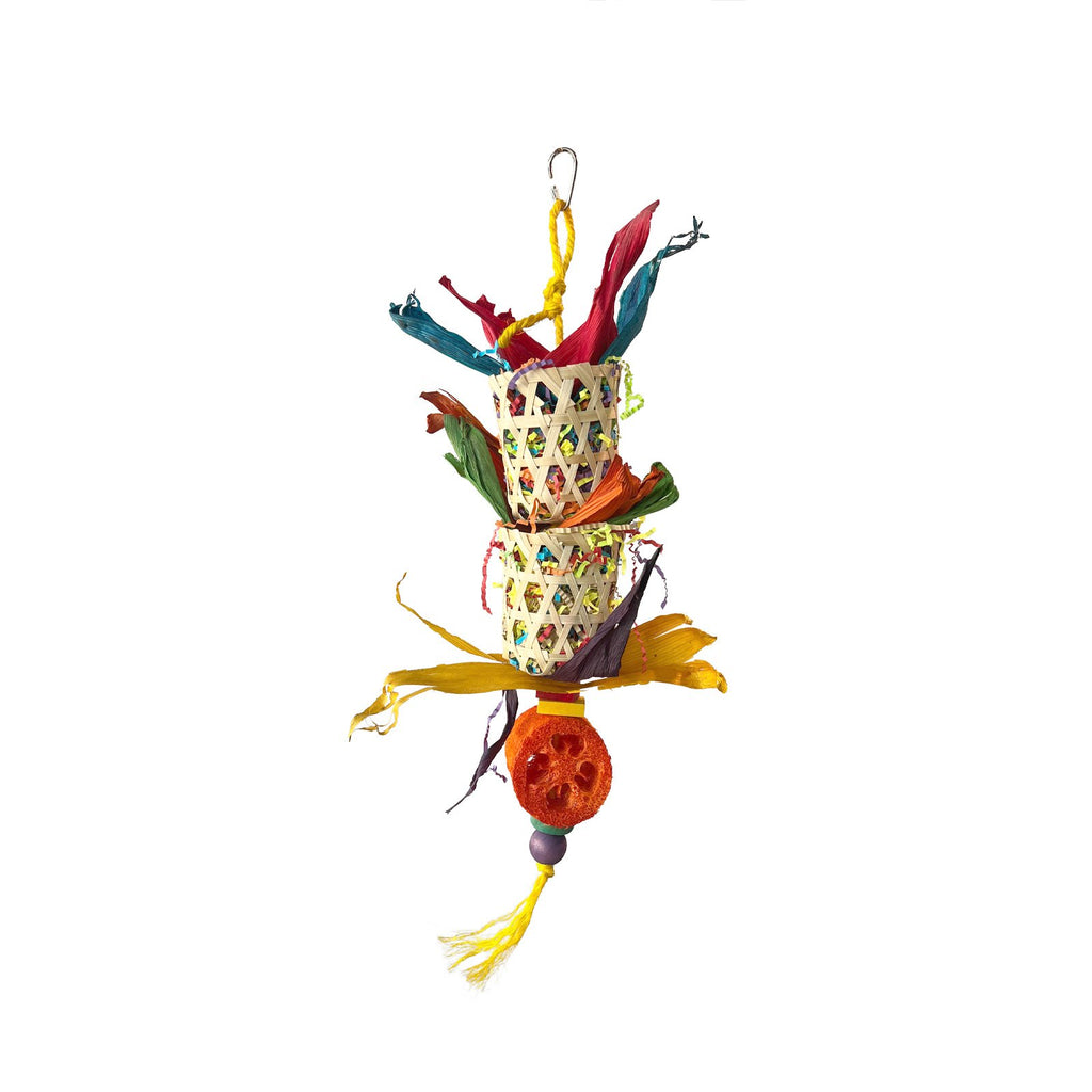 Adventure Series - Double Bamboo Basket Foraging Basket Bird Toy