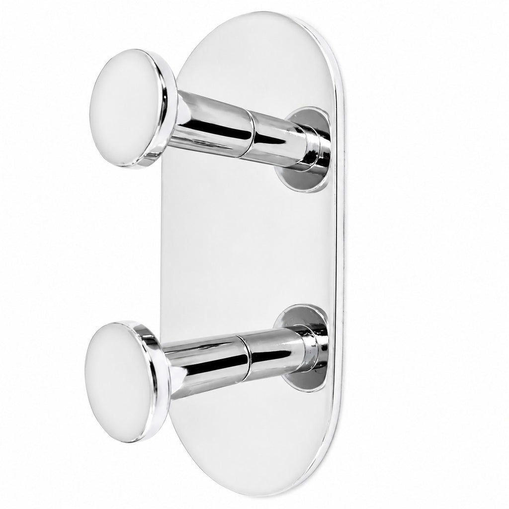 Stainless Steel Double Round Hook, Glossy Finish,2 Pack