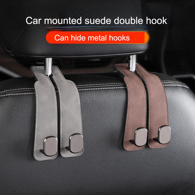 Car Seat Back Phone Holder Hook-brown