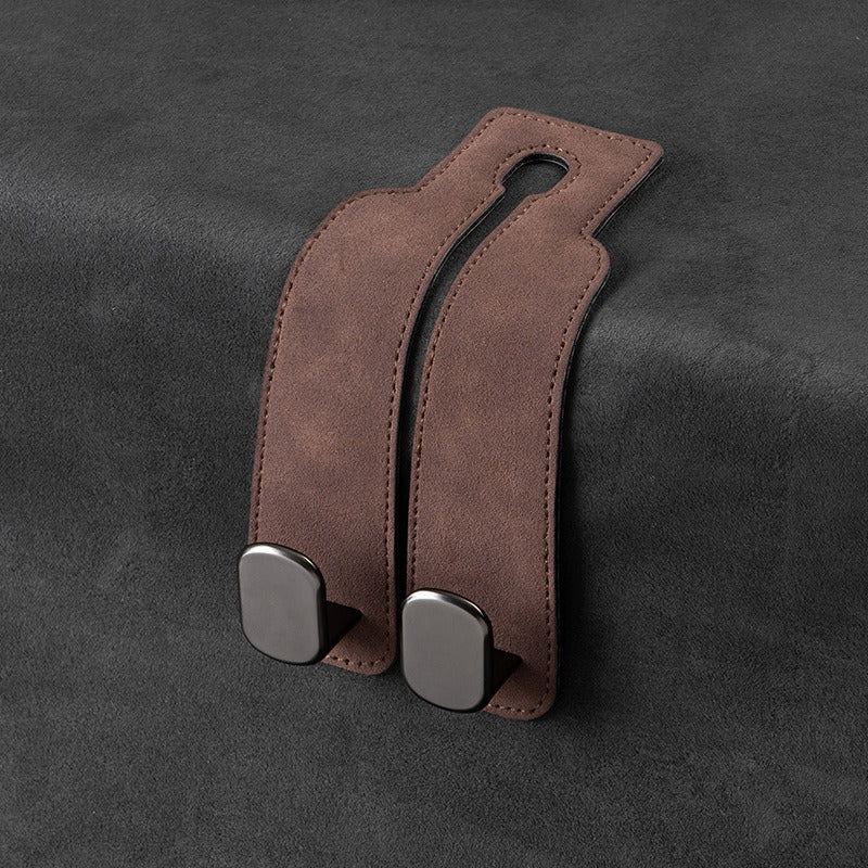 Car Seat Back Phone Holder Hook-brown
