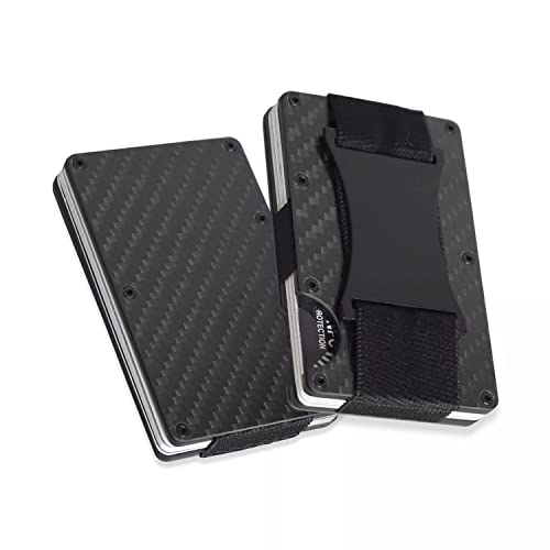 100% Carbon Fiber Minimalist Metal Carbon Fiber Wallet, Card Bag