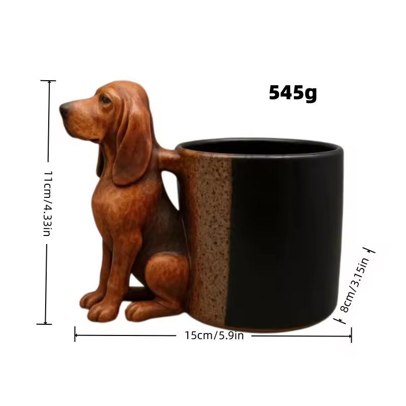 Creative 3D Animal Shape Ceramic Mug,11 Oz 3d Animal Cup,unique Dog