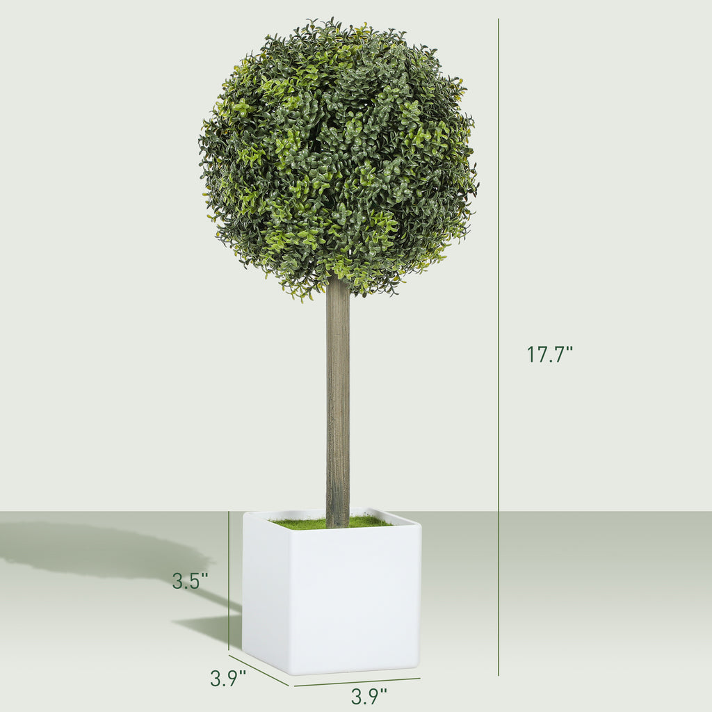 Lifelike Artificial Plants Set Of 2, Fake Boxwood Topiary Balls