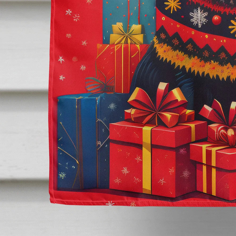 German Spitz Holiday Christmas House Flag Large Porch Sleeve Pole