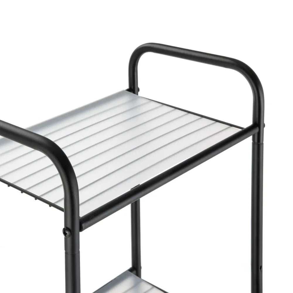 Matte Black Steel 5-Shelf Bathroomstoragetower Unit