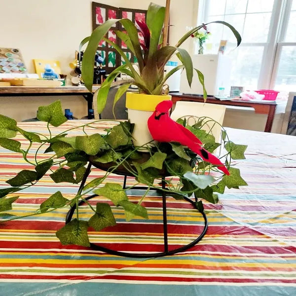 2pcs Red Bird Decor Artificial Red Cardinal Birds Artificial Birds