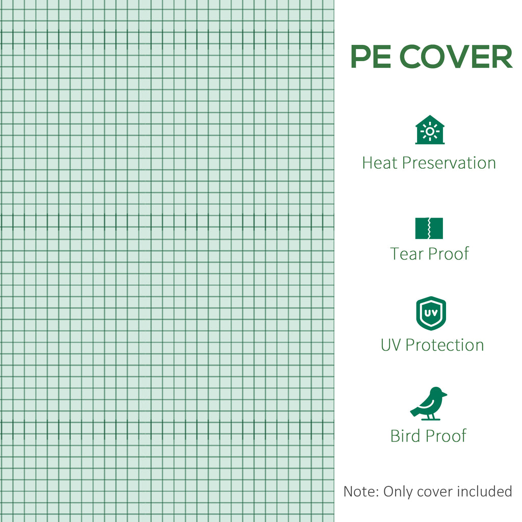 9.8 X 6.6 X 6.6 Plastic Greenhouse Cover Replacement, Heavy Duty