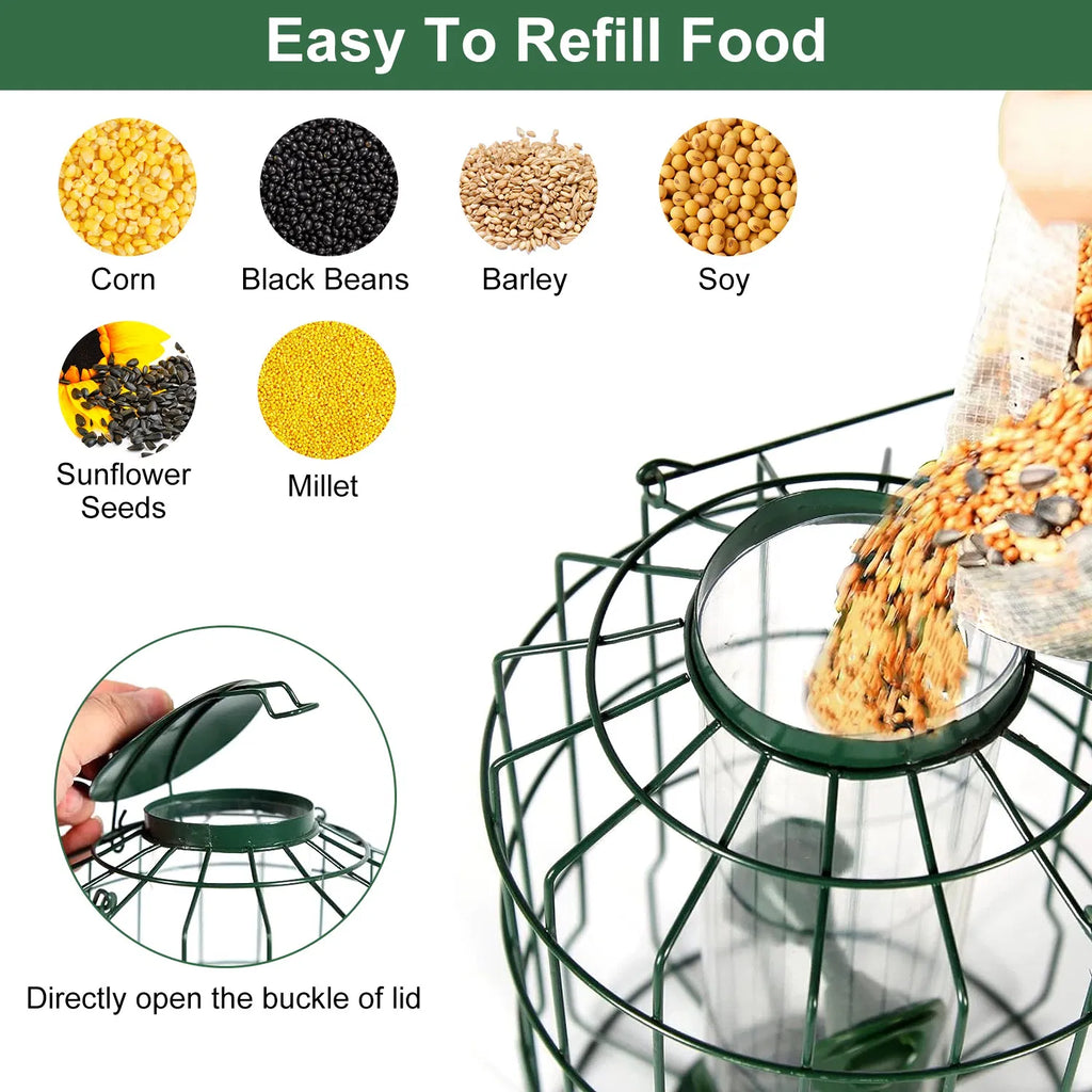 Wild Bird Feeder Gift For Bird Lovers, 4 Ports Multi-bird Simultaneous