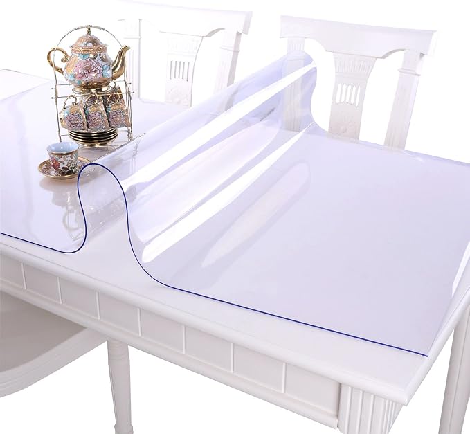 1.5mm Thick Clear Table Cover Protector Table Cover Rectangle PVC Clear