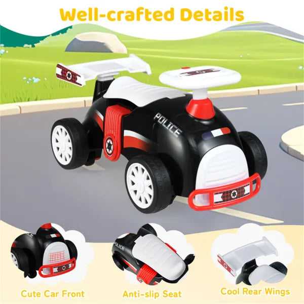 Kids Ride-on Sliding Car With Music Function, 3 Themes Sit-and-scoot