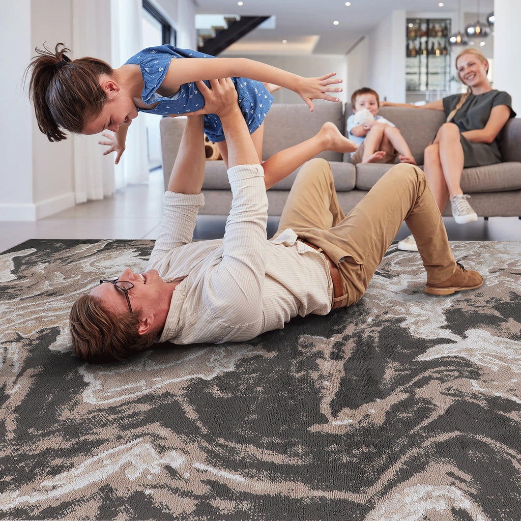 Payas 2X8 L.brown Abstract Runner Rug
