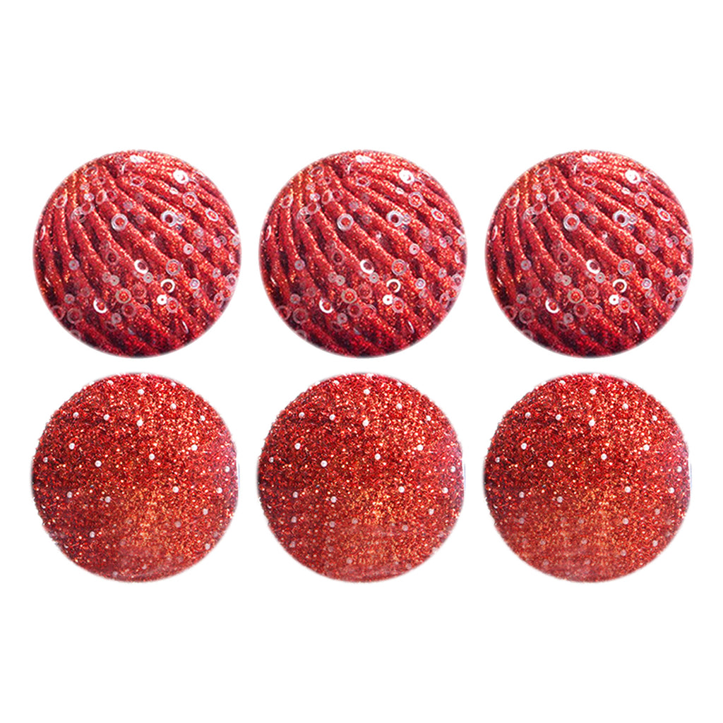 6Pcs Xmas Tree Snowball Ornaments Pendant Decor Foam Wedding Decoration