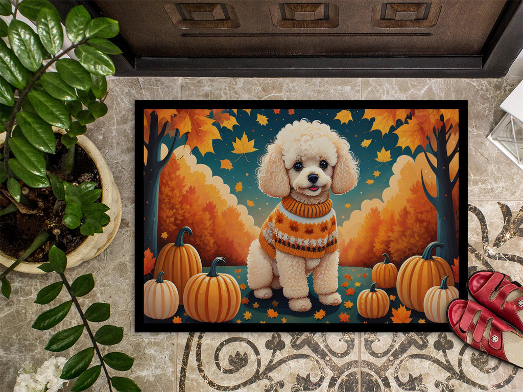 Poodle Fall Doormat Front Door Mat Indoor Outdoor Rugs For Entryway