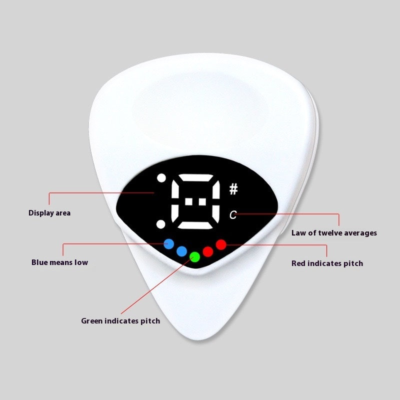 Guitar Multifunctional Plastic Pick Tuner