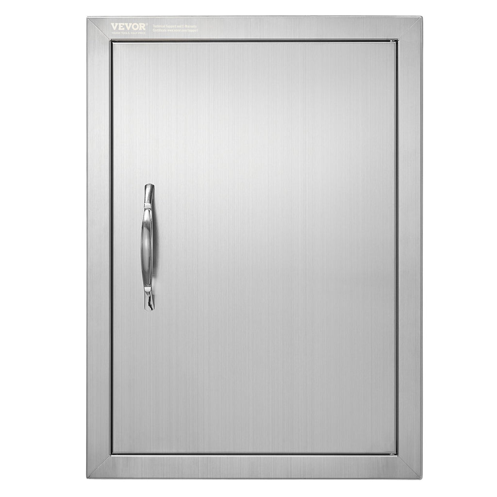 BBQ Access Door, 16W X 22H Inch Single Outdoor Kitchen Door, Stainless
