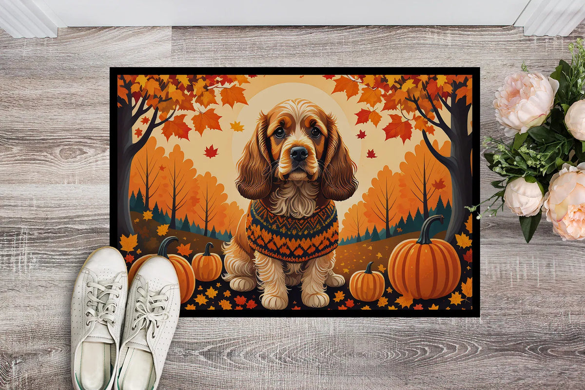 Cocker Spaniel Fall Doormat Front Door Mat Indoor Outdoor Rugs