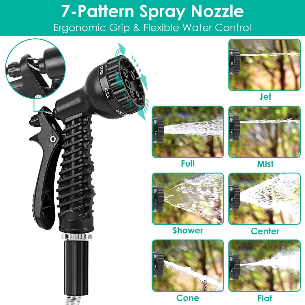 25FT-50FT-100FT Options -- 1Pc Heavy Duty Stainless Steel Garden Hose