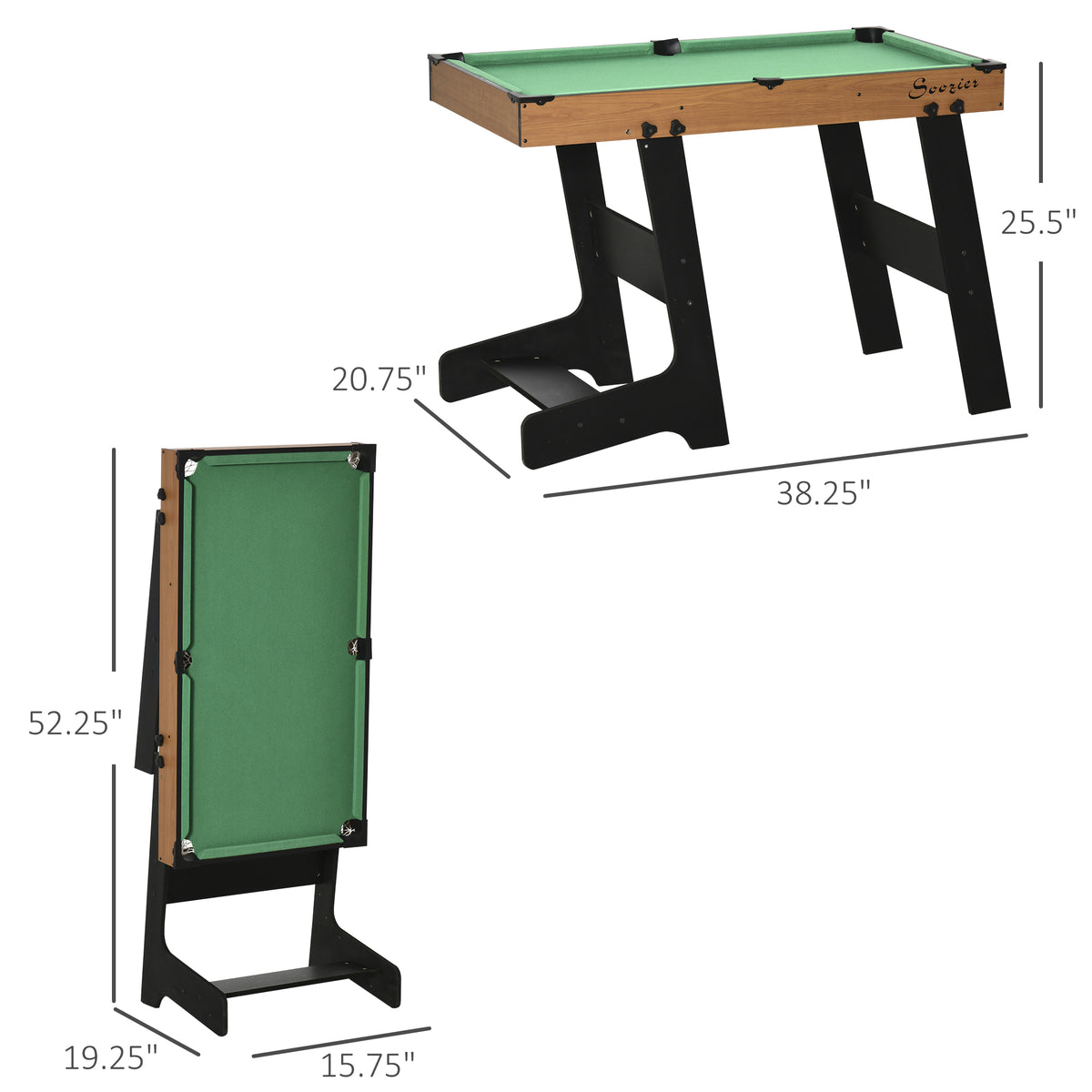 38 Mini Pool Table Set Tabletop Billiards Game, Fun For Whole Family
