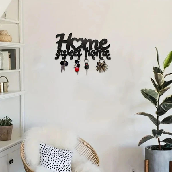 Matte Black Key Holder Rustproof Iron Wall Storage Decor - , Pick-up
