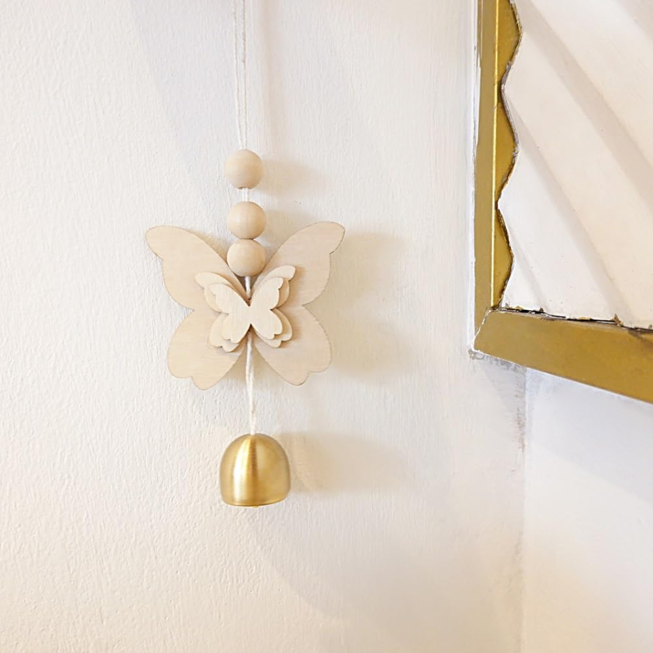 Butterfly Hanging Bell For Door, Lucky Wind Chime Decoration