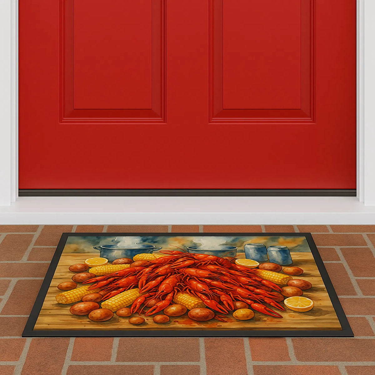 Crawfish Boil Doormat Front Door Mat Indoor Outdoor Rugs For Entryway