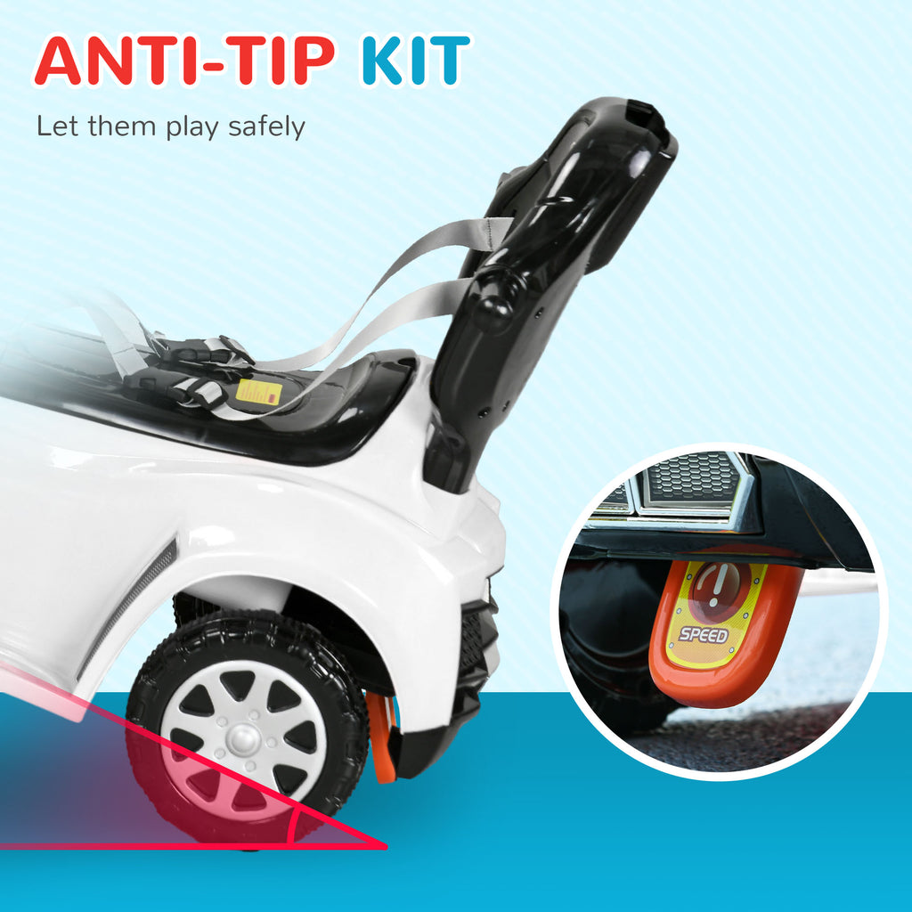 3 In 1 Push Car Sliding Car With Removable Handle, Music, Horn, Canopy
