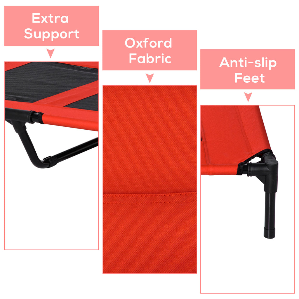 36" X 30" Elevated Cooling Summer Dog Cot Pet Bed With Mesh Ventilation