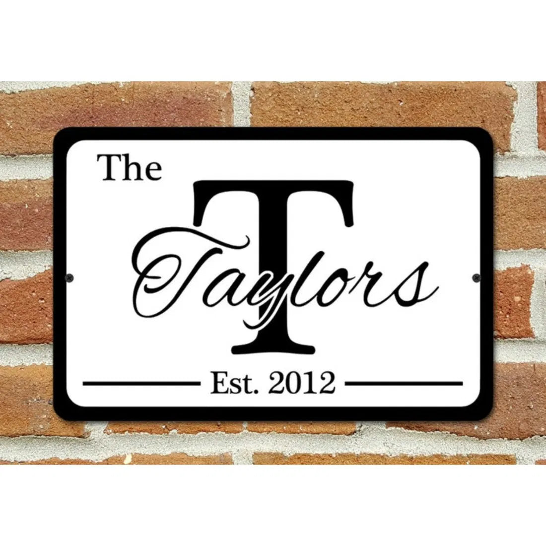 Personalized Family Name Metal Sign Customization Indoor Outdoor