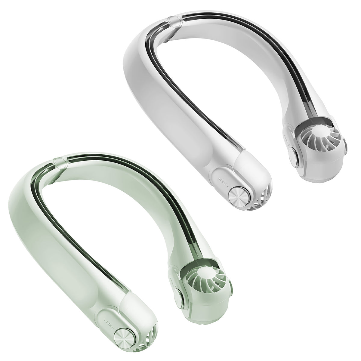 White-green Options -- 1Pc Portable Neck Hanging Fan Hands-free Cooling