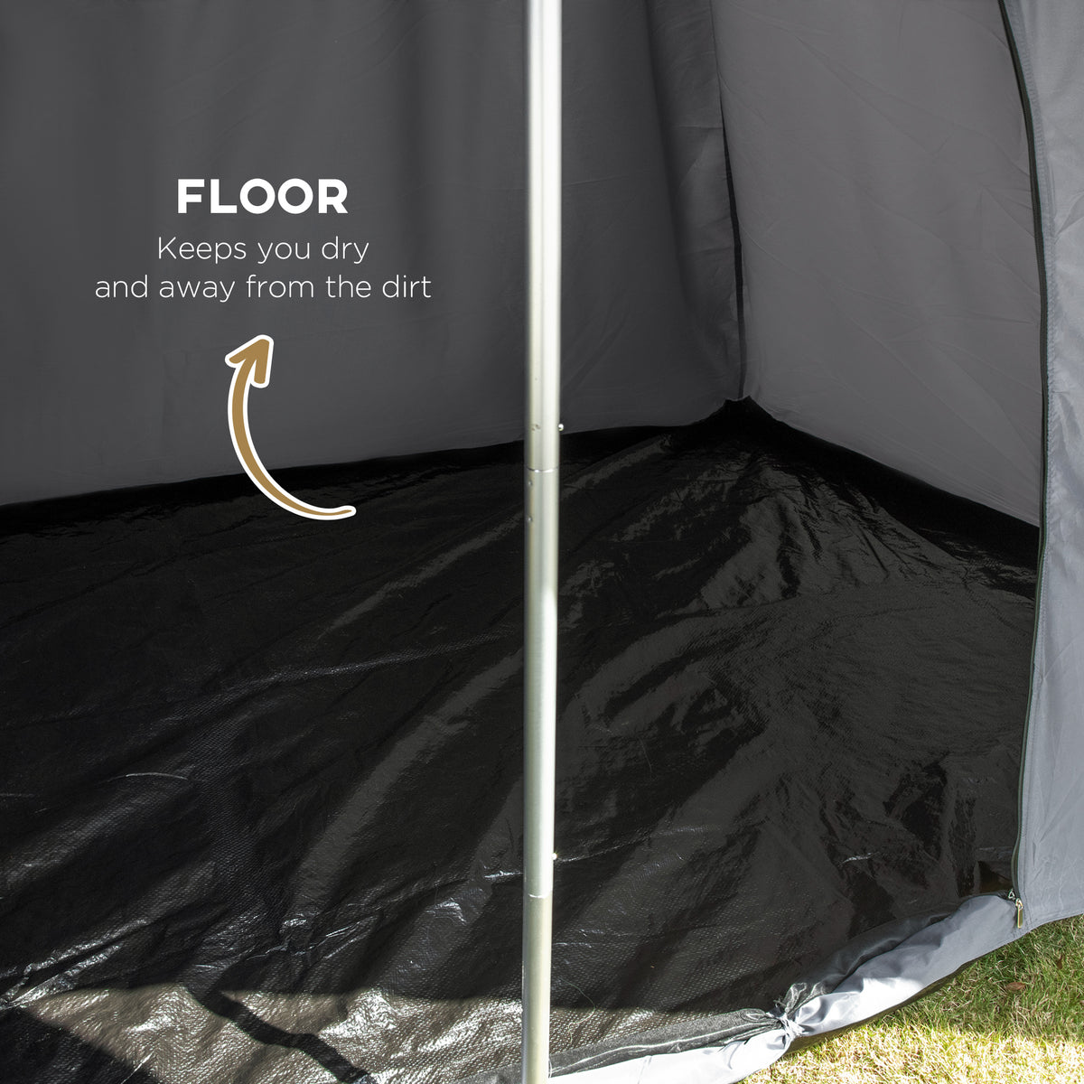 15.4'x15.4'x8.5' Teepee Tent, Waterproof Camping Tent With Porch Area