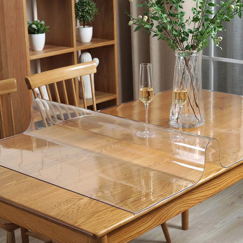 Clear Table Protector Mat -2.0mm Thickness Waterproof Heavy Duty PVC