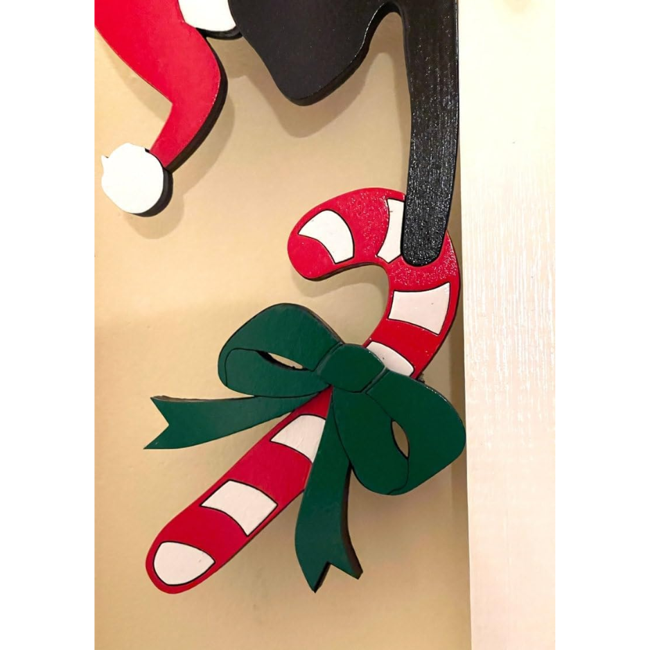 Christmas Door Topper Holiday Home Decor Funny Snowman Santa Claus Top