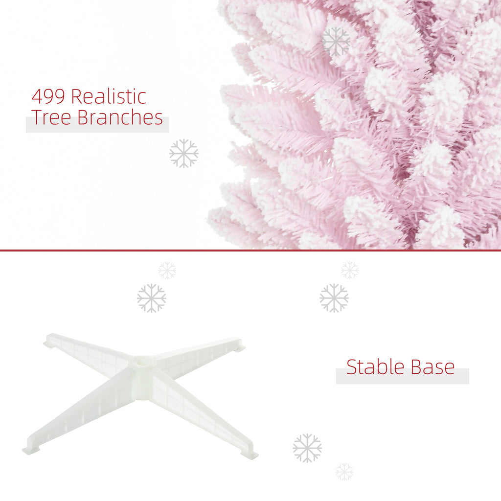 7 Decorated Christmas Tree Snow Flocked Artificial Christmas Tree
