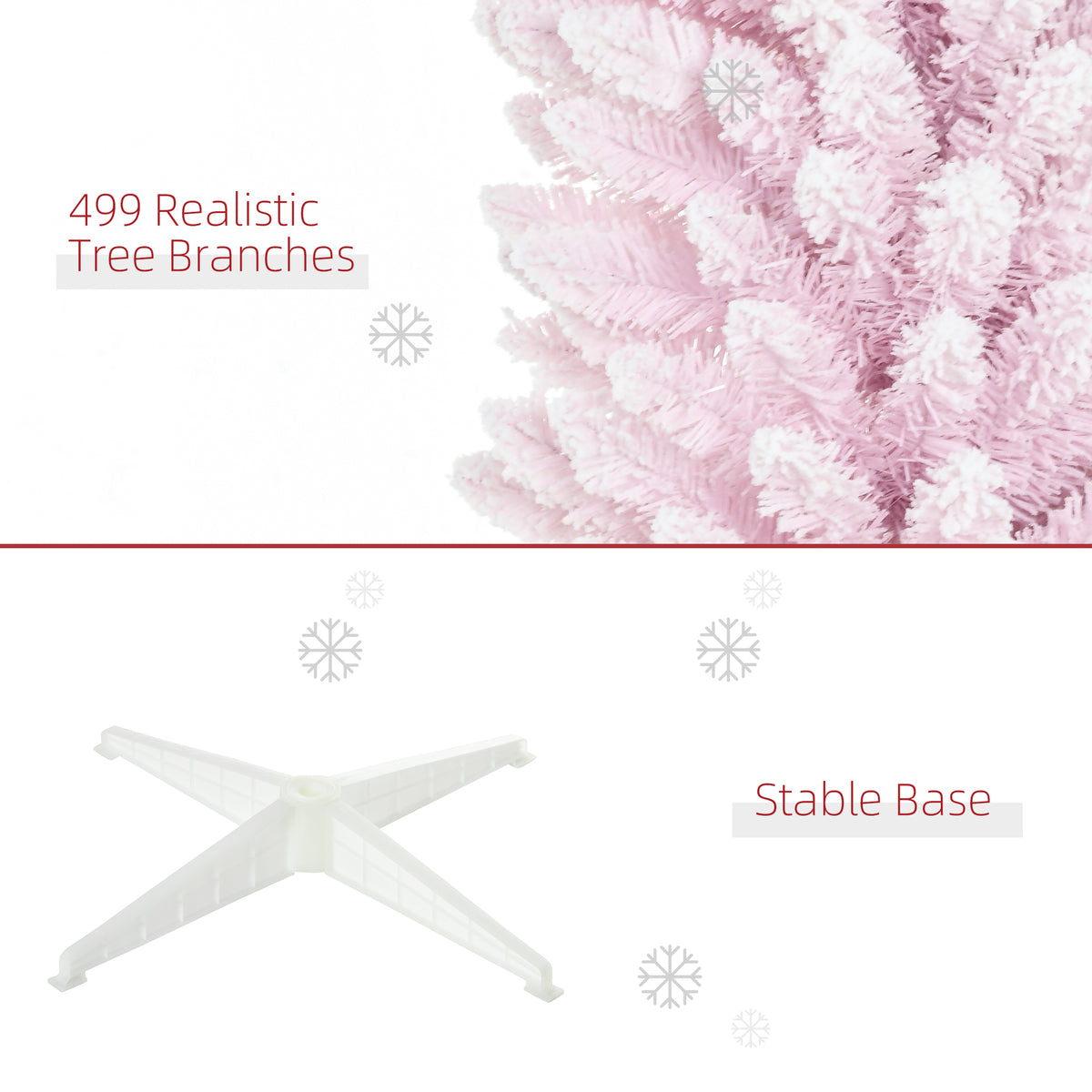 7 Decorated Christmas Tree Snow Flocked Artificial Christmas Tree