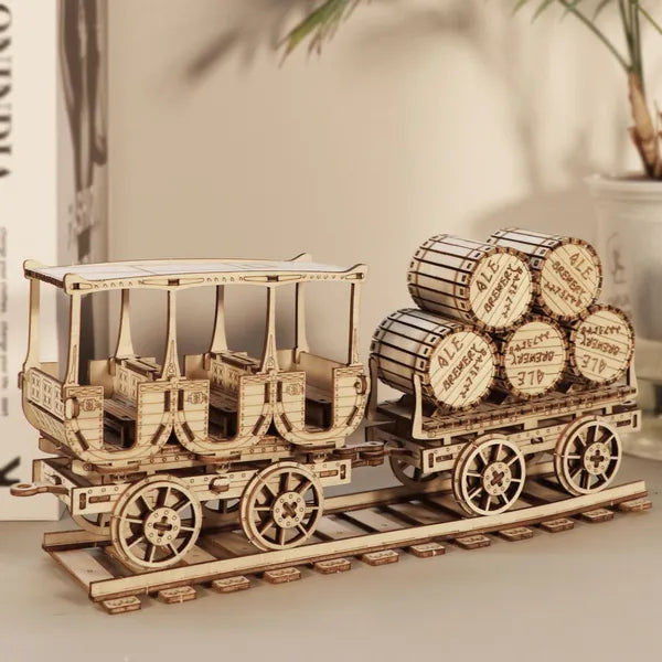 3D Wooden Puzzle Kit, Wine Truck Train