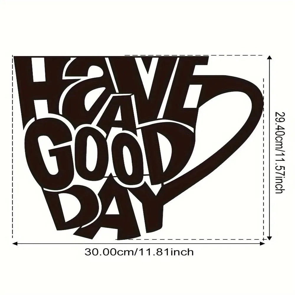 Modern Iron Mug Wall Art Black Hanging Decor For Coffee Tea Lovers