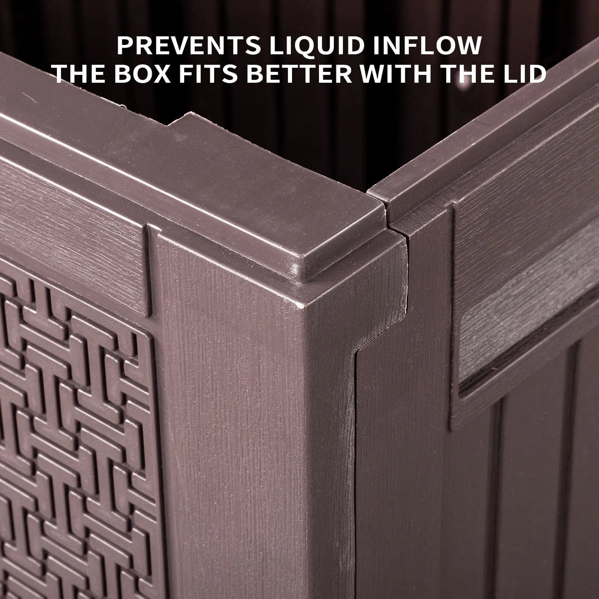90gal Outdoor Garden Plastic Storage Deck Box Chest Tools Cushions Toys