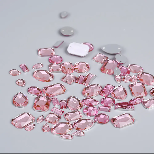 Crystal Clothing Accessories, Crystal Rhinestone Claws, Colorful Mixed