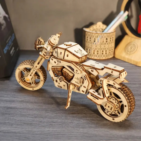 3D Wooden Puzzle Kit, Motorcycle