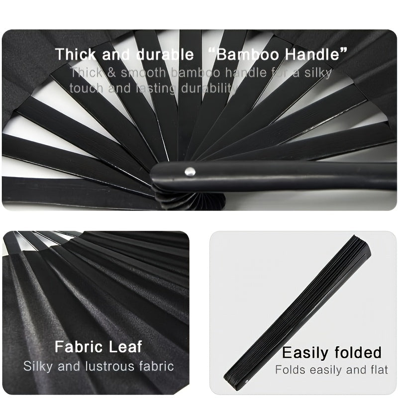 1PCS Largfolding Silk Hand Fan Hand Folding Fans Chinese Tai Chi