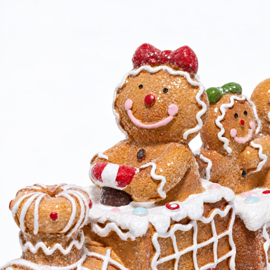 9.25IN Gingerbread Train Figurine, Home Tabletop Decor For Christmas